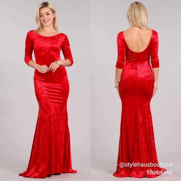 velvet maxi dress designs